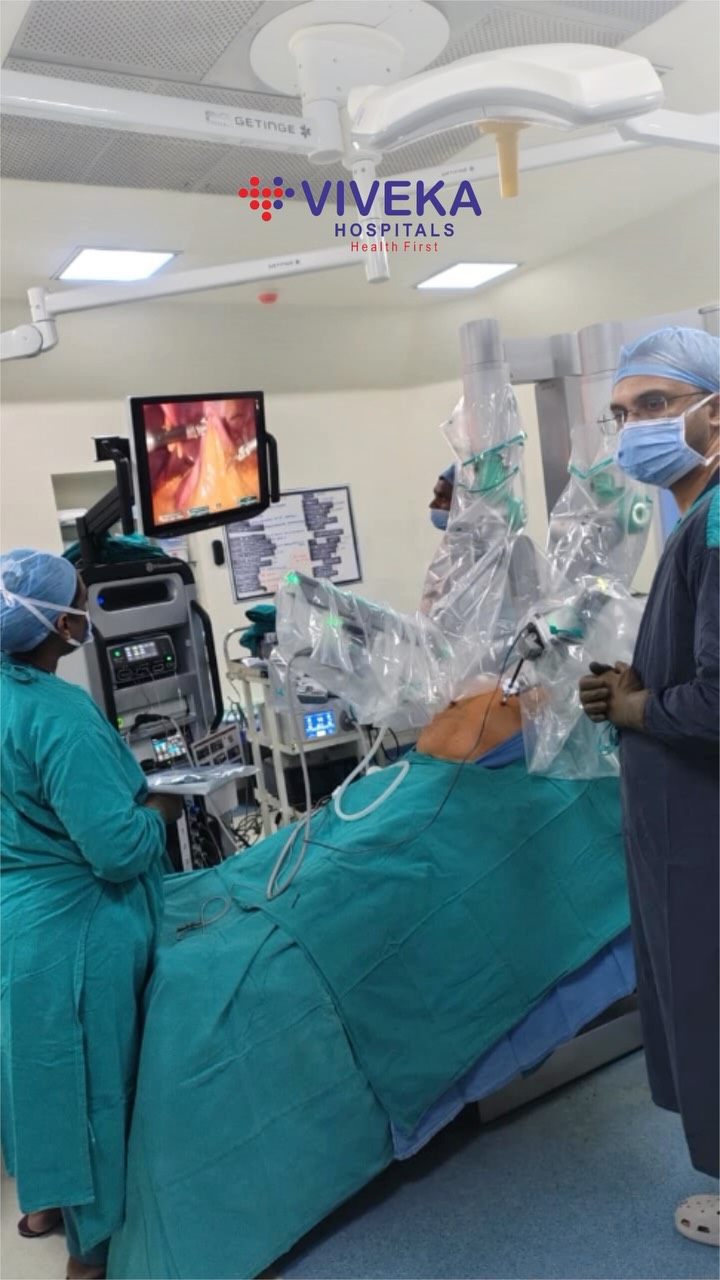 Another milestone for Robotic Surgery at Viveka Hospitals ๐ฉต
A patient with cancer of the oesophagus underwent successful robotic surgery performed by our team of Robotic Surgeons and Anesthesiologists.
This complex procedure involved a 3-field approach .
- thorax, abdomen, and neck, all performed robotically. With only tiny incisions on the abdomen and thorax, the patient is experiencing a faster recovery.
Viveka Hospitals is rapidly emerging as a centre of excellence for robotic surgery, earning recognition for excellent outcomes in this advanced modality.
#RoboticSurgery #Oncology #VivekaHospitals